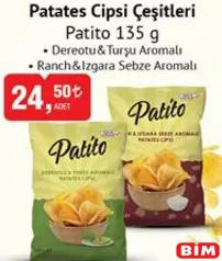 PATİTO PATATES CİPSİ ÇEŞİTLERİ 135 G PATİTO PATATES CİPSİ ÇEŞİTLERİ 135 G